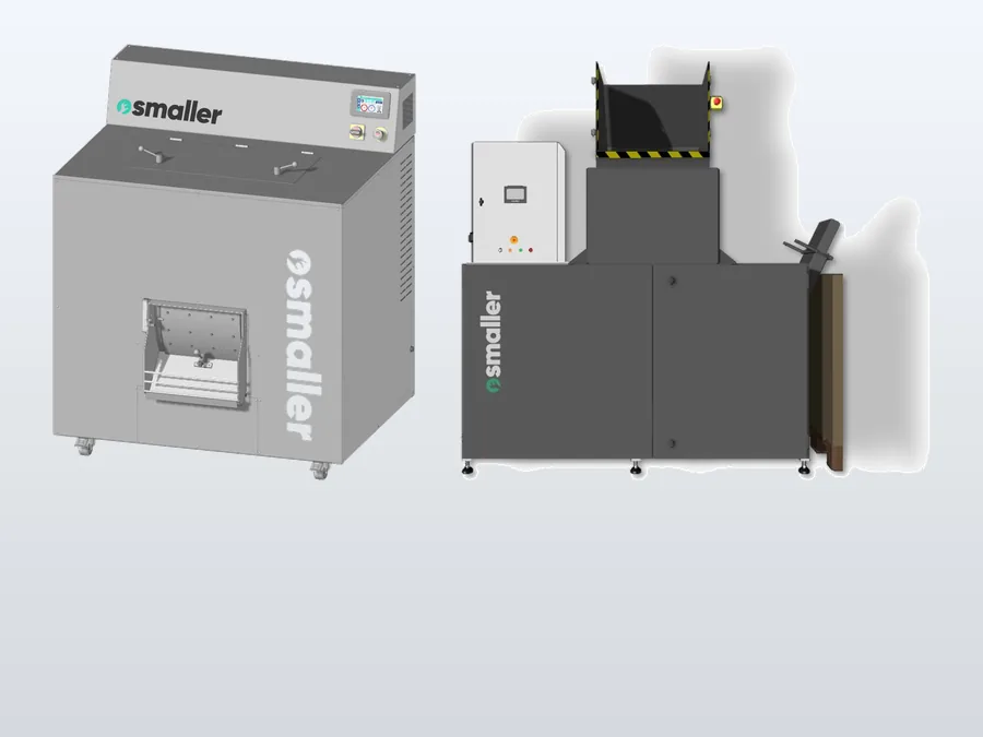 Déshydrateur de biodéchets et broyeur compacteur Smaller